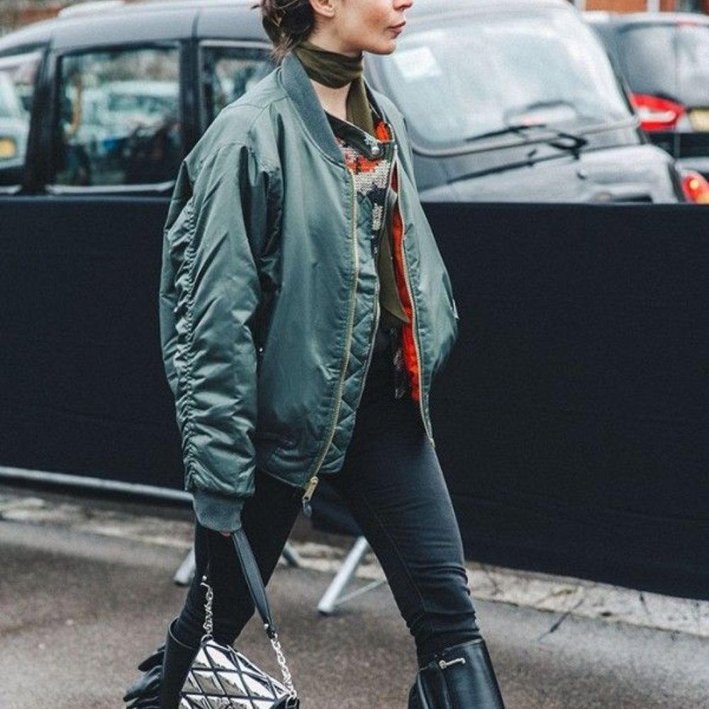Oversized green bomber